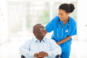 Long term care planning - nurse and patient